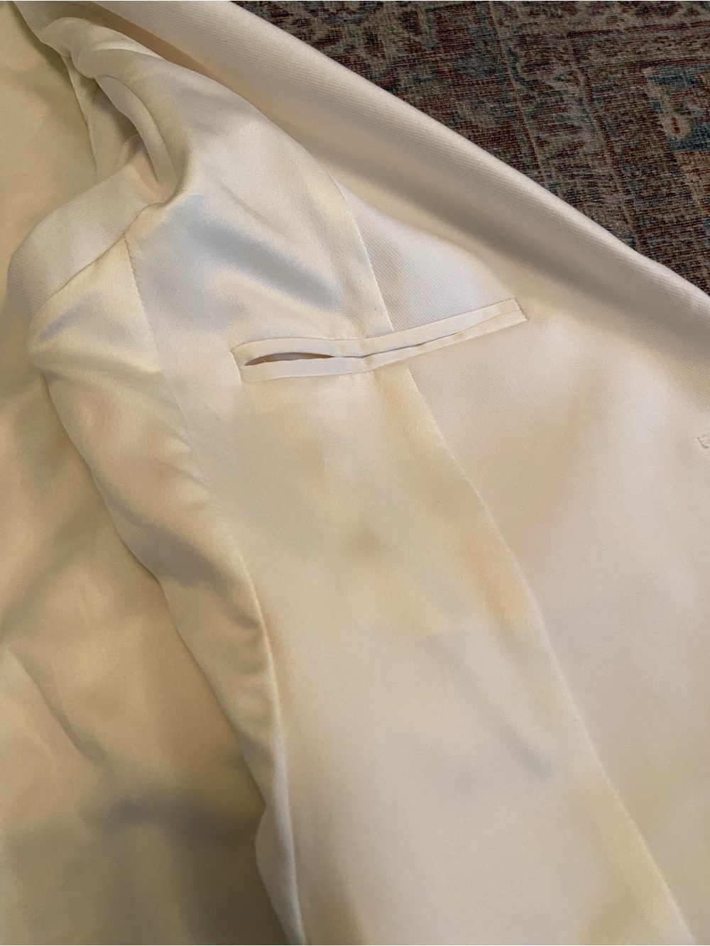 Guess Ivory Sleeveless Double-Breasted Belted Vest Blazer Dress Size 6 Old Money - Picture 12 of 14